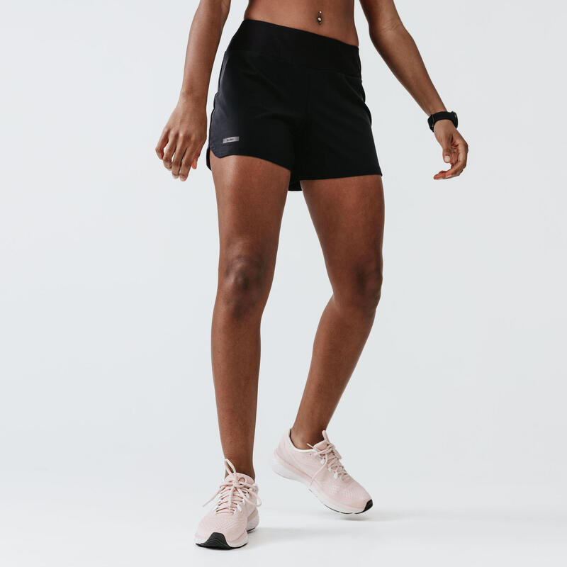 Short running Femme - KIPRUN Run 100 noir