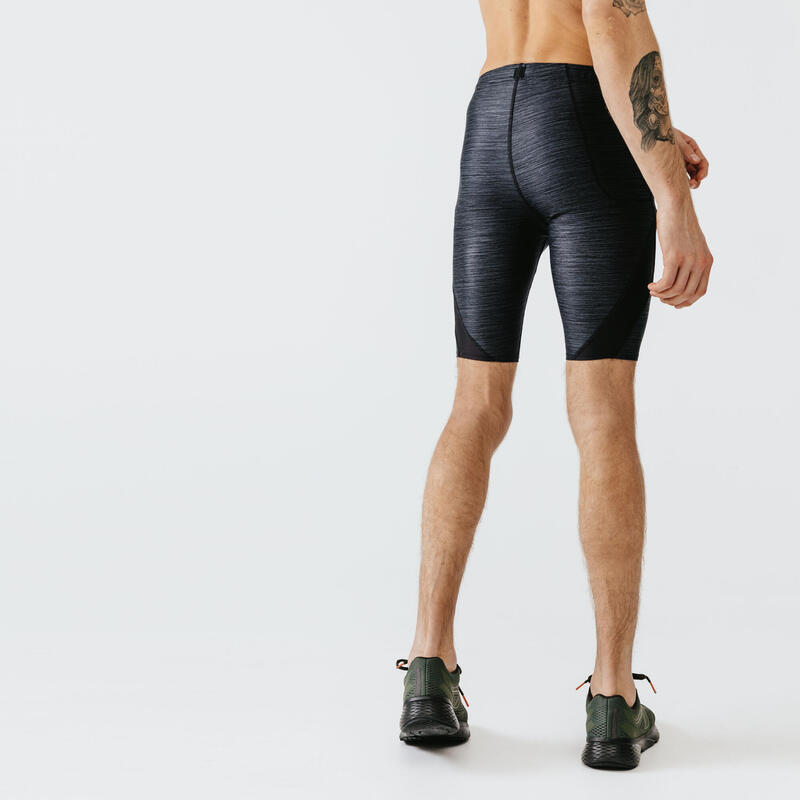 Laufshorts Tights atmungsaktiv Dry+ Herren graumeliert