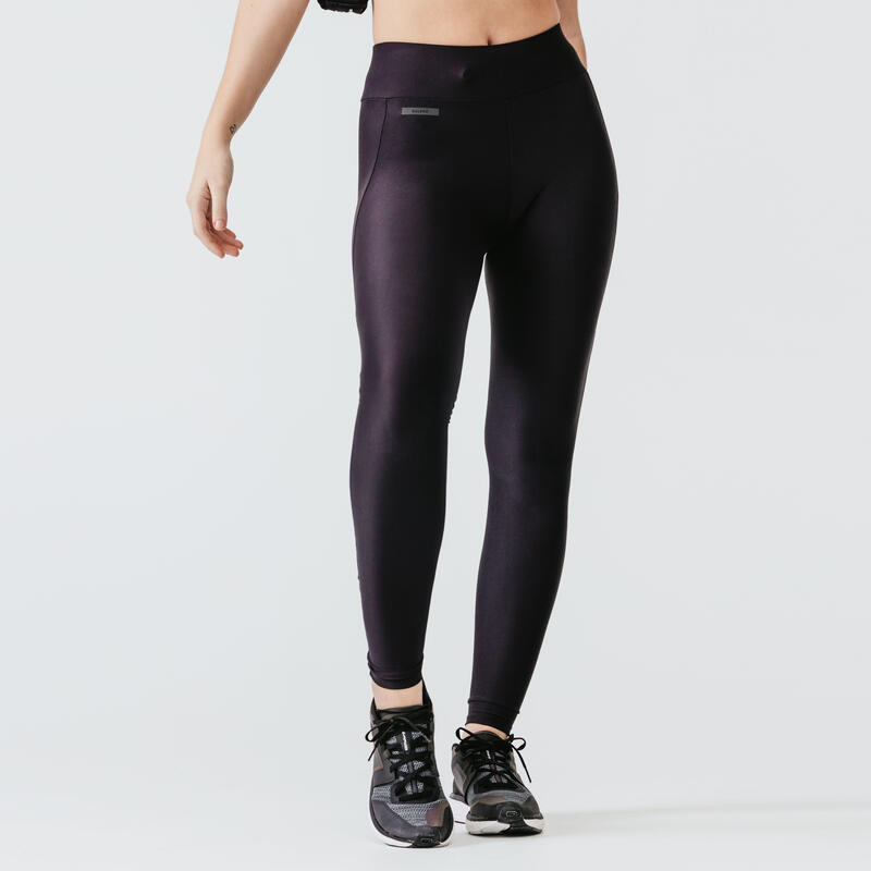 Legging long running femme - Dry noir - Decathlon