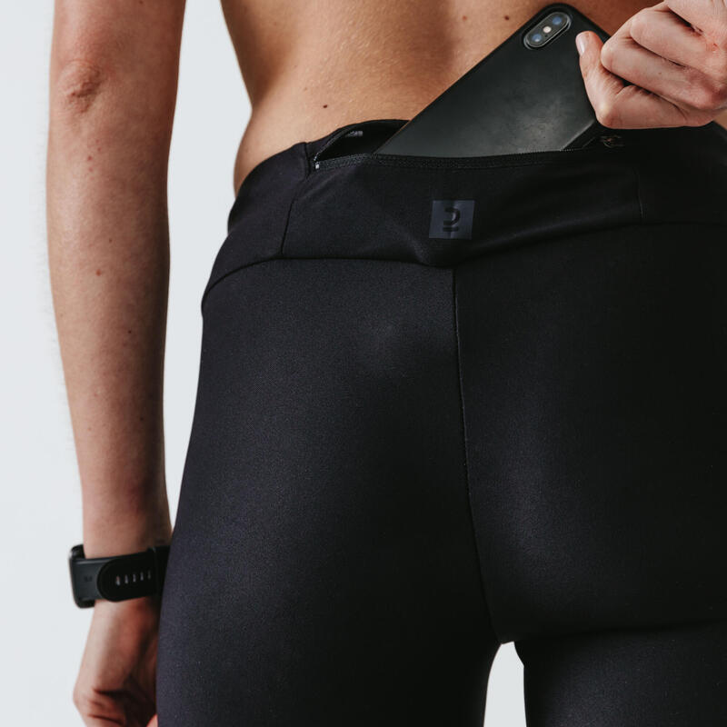 Lauftights kurz Damen - Run 100 schwarz 