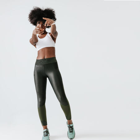 Women's Running Breathable Long Leggings Dry+ Feel - khaki