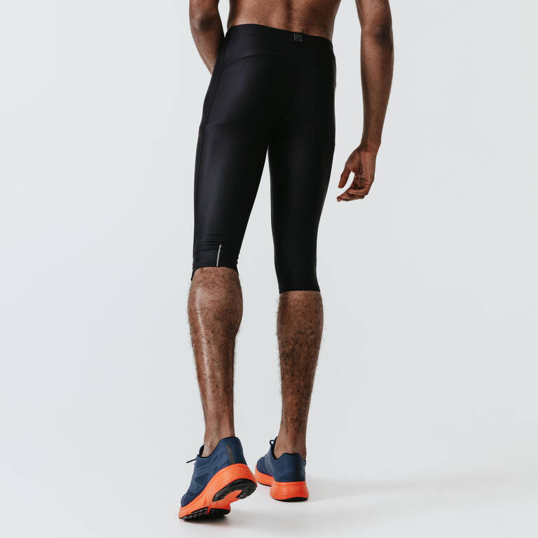 Men's Running Breathable ¾-Tights Dry - black