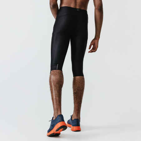 Men's Running Breathable ¾-Tights Dry - black - Decathlon