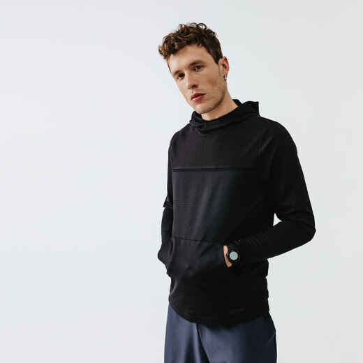 
      KALENJI DRY + FEEL MEN'S BREATHABLE RUNNING HOODIE - BLACK
  