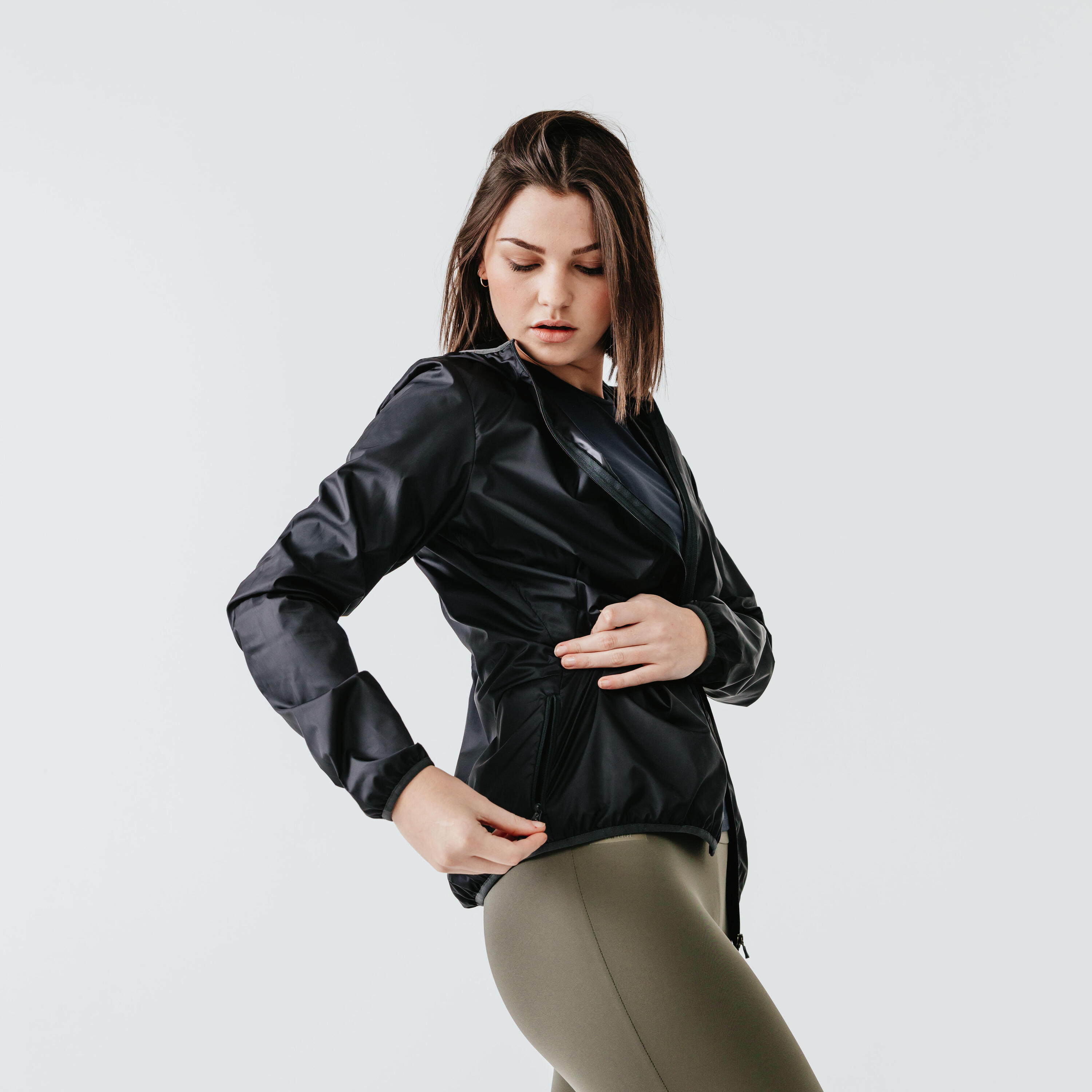 Women's Running Windproof Jacket Wind - black 4/9
