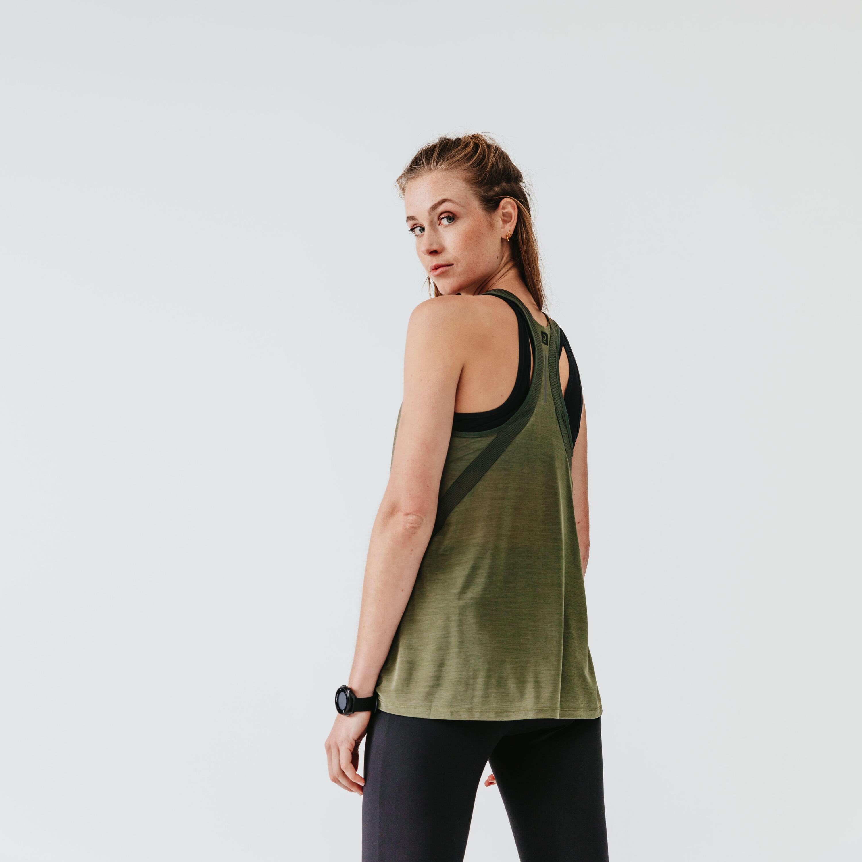 Women's Running Lightweight Tank Top Light - khaki 5/10