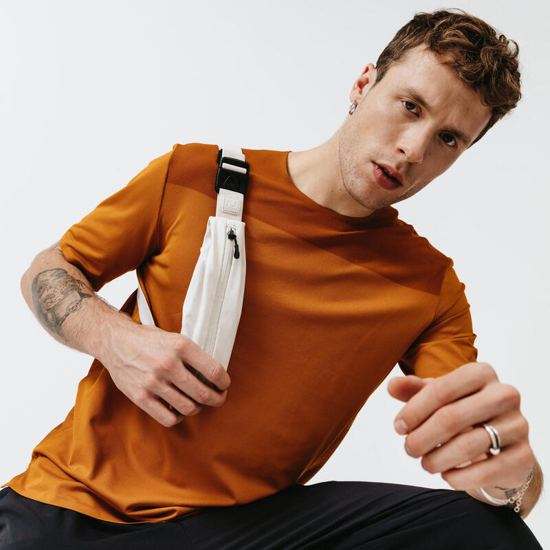 Pánské prodyšné běžecké tričko Dry+ Breath hnědé 