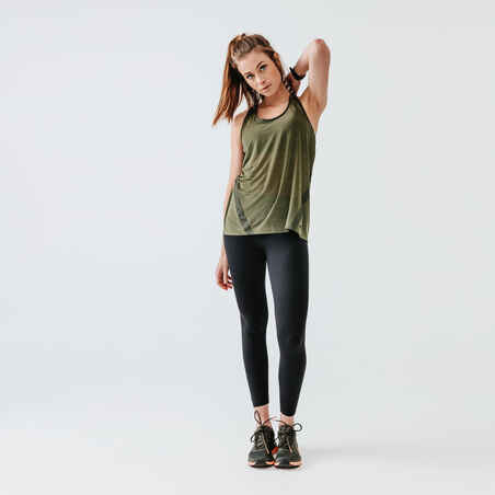 Women's Running Lightweight Tank Top Light - khaki