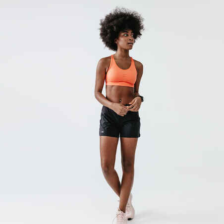 Women's Running Shorts - KIPRUN Run 100 Black