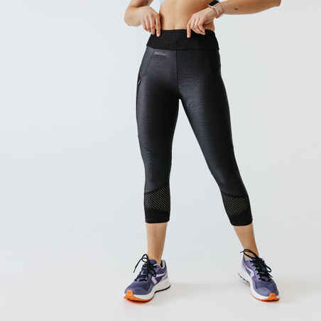 Leggings cortos running transpirables mujer Dry+ Decathlon