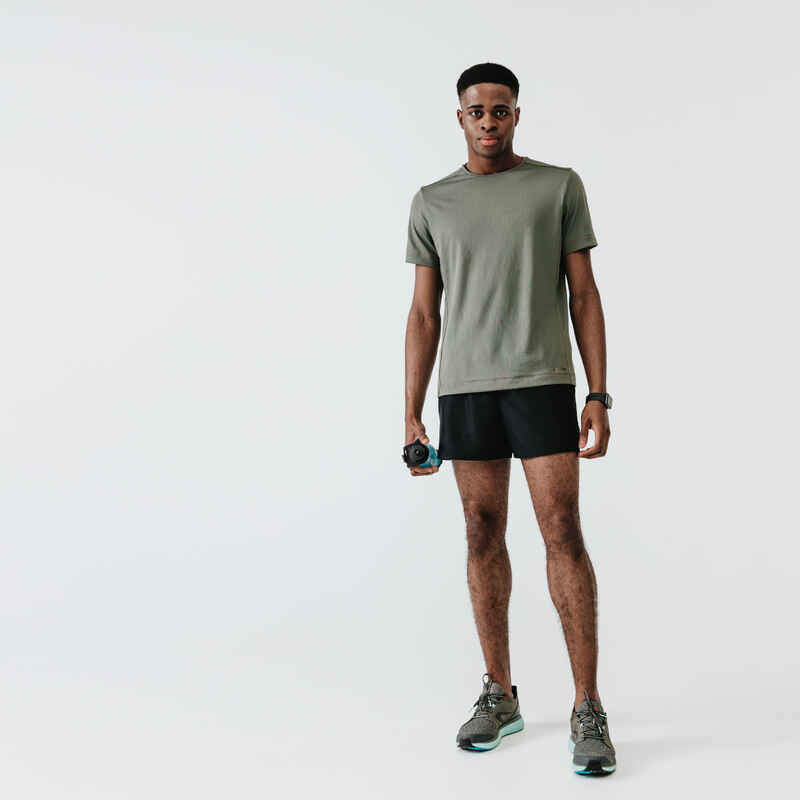 Men's Running Shorts (Run Dry) Black - Kalenji