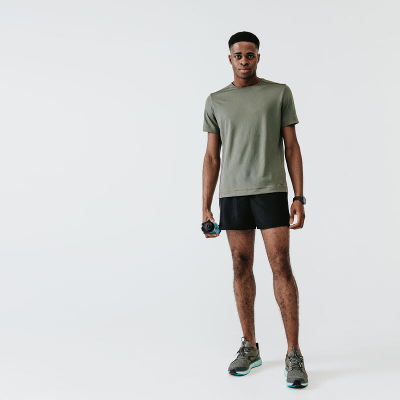 Șort respirant Alergare Jogging Run Dry Negru Bărbați 