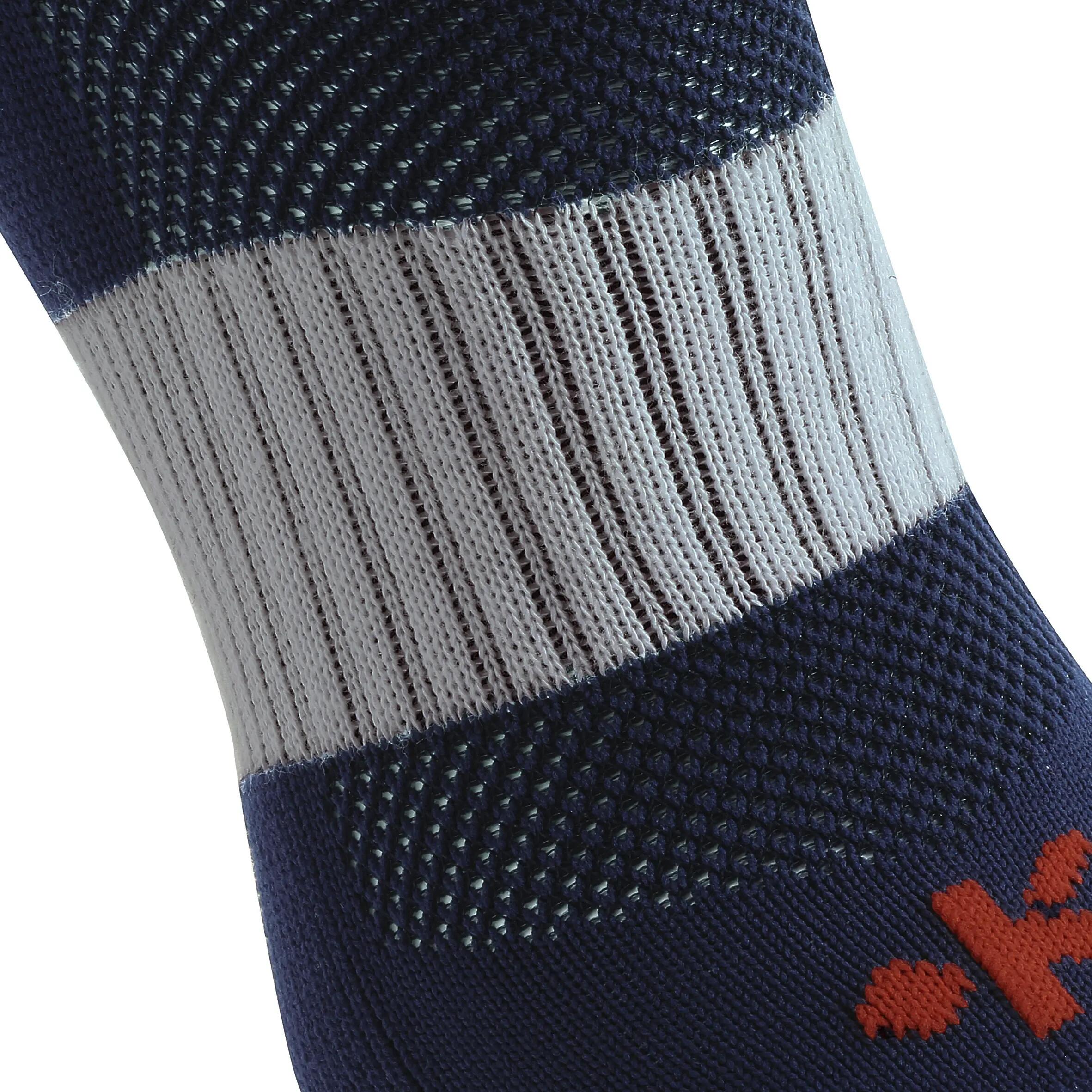F500 Adult Knee-High Football Socks - Navy Blue 7/8