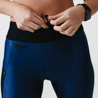 Women's breathable short running leggings Dry+ Feel - blue