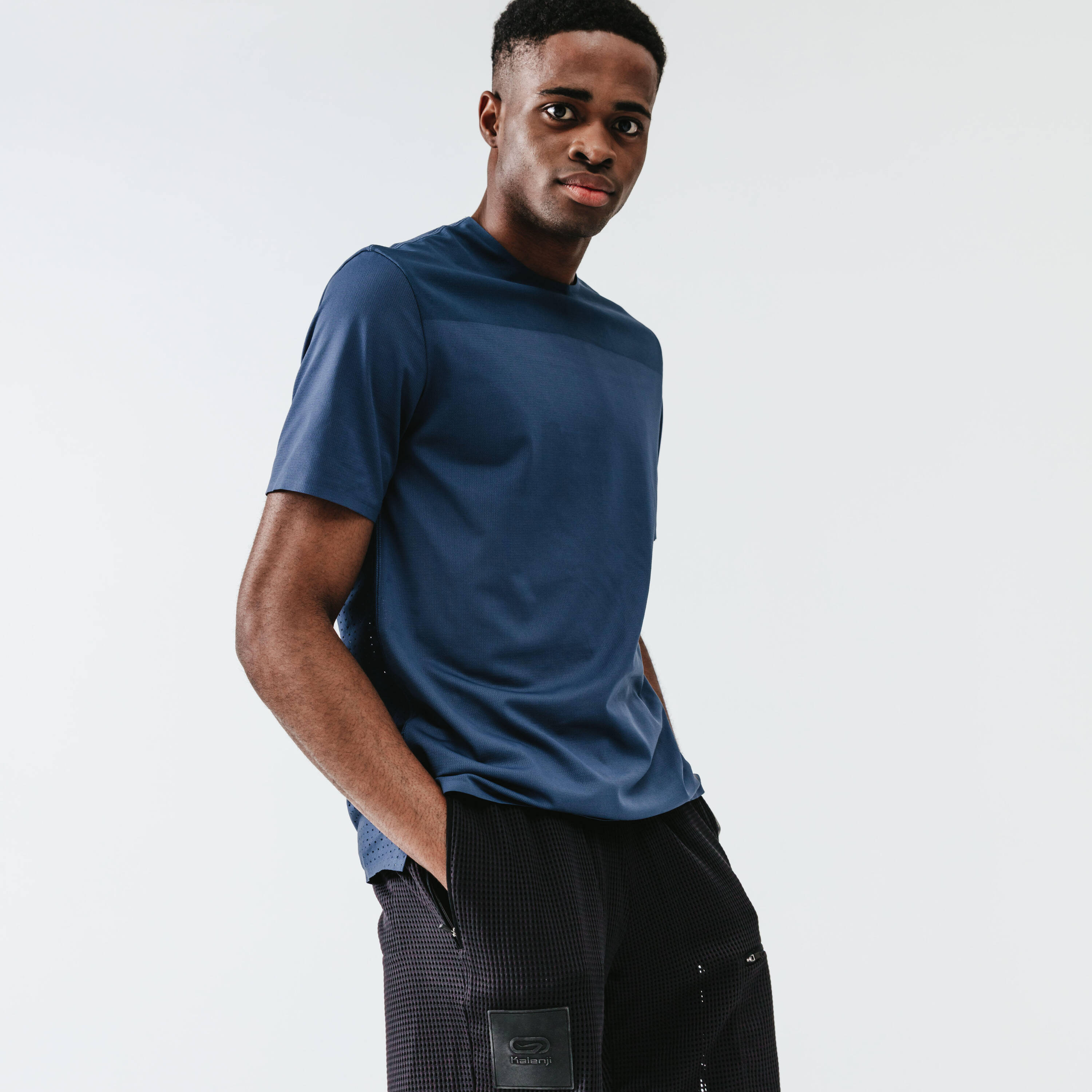 Men's Running Breathable and Ventilated T-Shirt Dry+ Breath - slate blue -  1