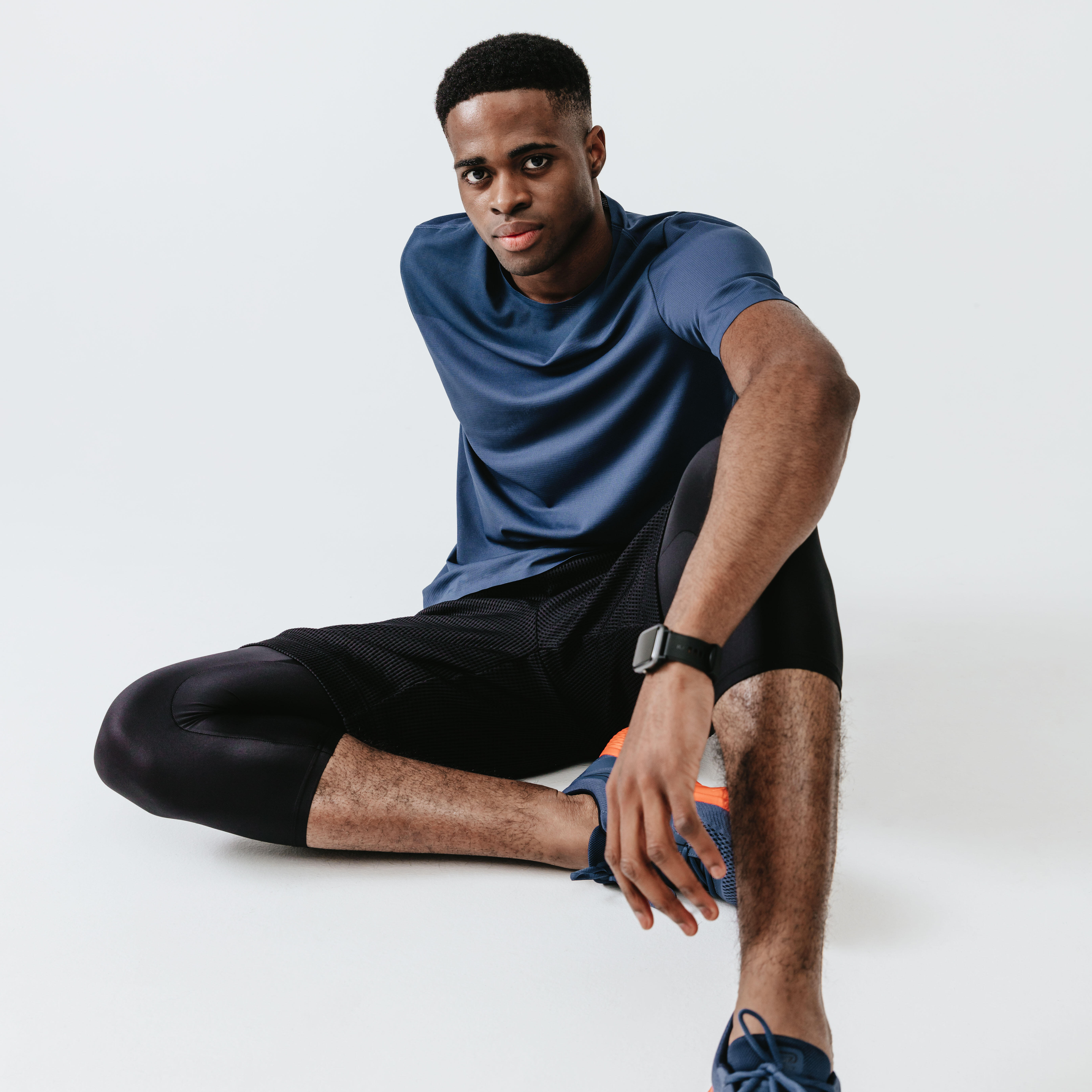 Men's Running Breathable and Ventilated T-Shirt Dry+ Breath - slate blue