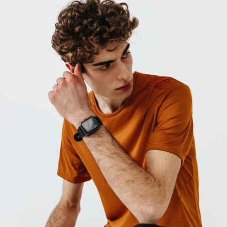 Dry+ Men's Running Breathable T-Shirt - Ochre Brown