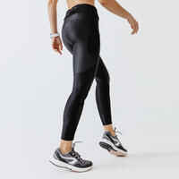 Leggings largos running transpirables mujer - Dry+ Feel negro 