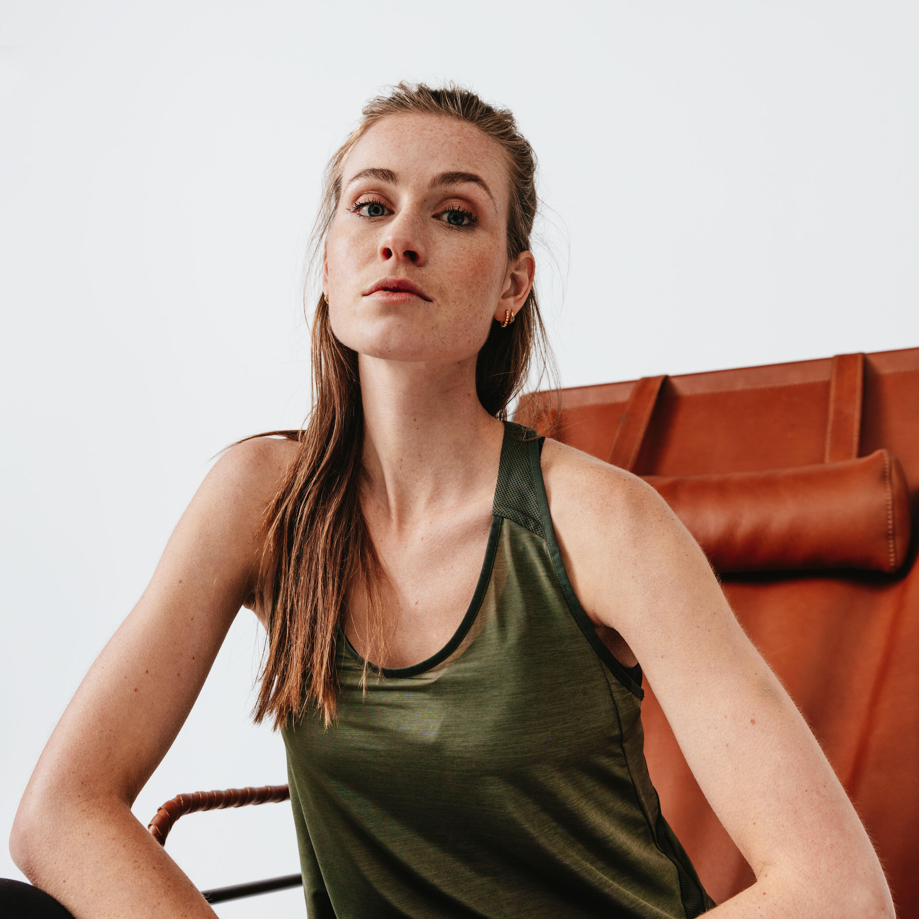 Women's Running Lightweight Tank Top Light - khaki 3/10