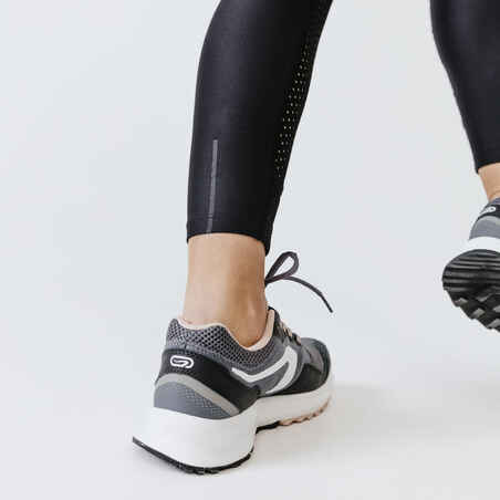 Leggings largos running transpirables mujer - Dry+ Feel negro 