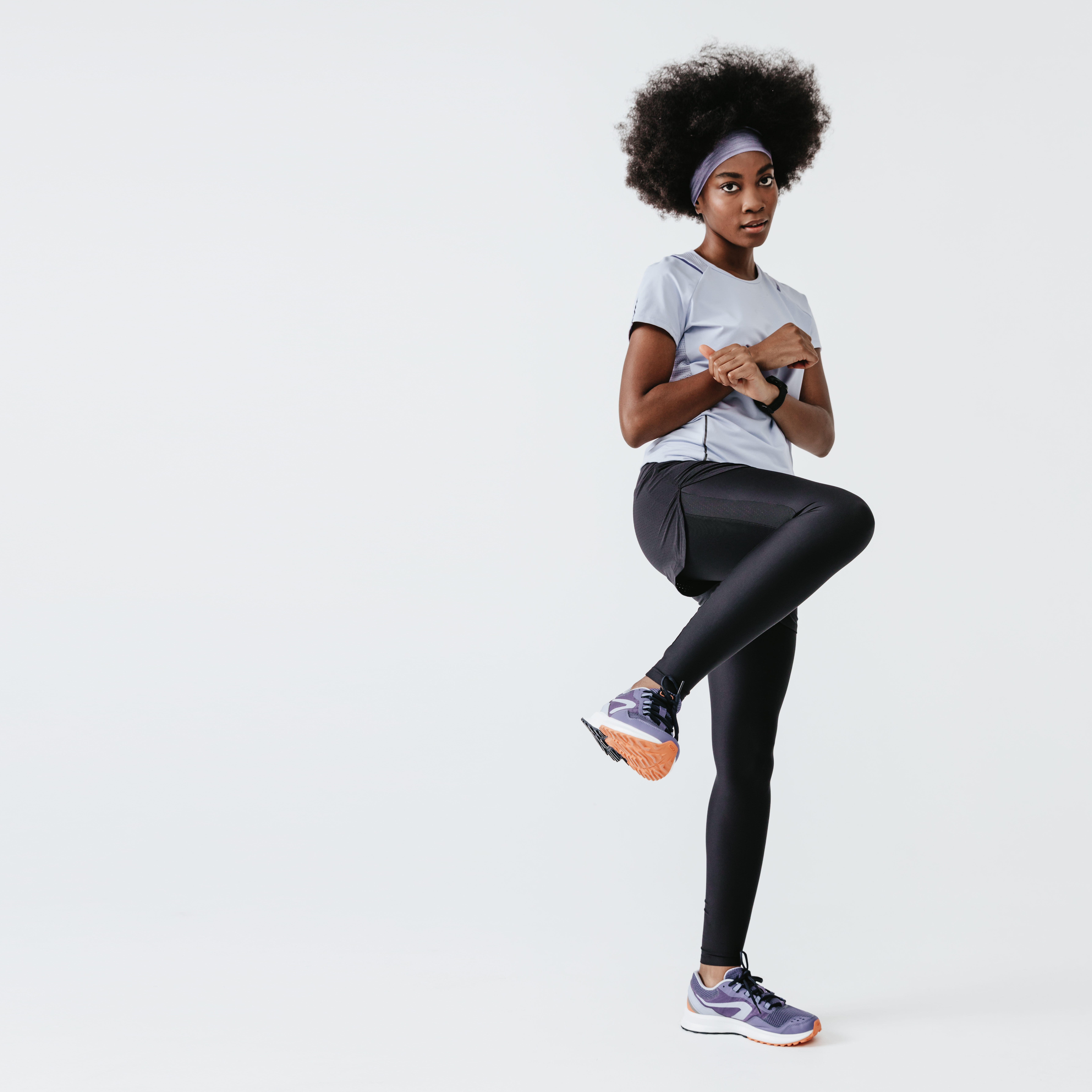 Short de Running Dry+ Mujer Negro Mallas Integradas - Decathlon