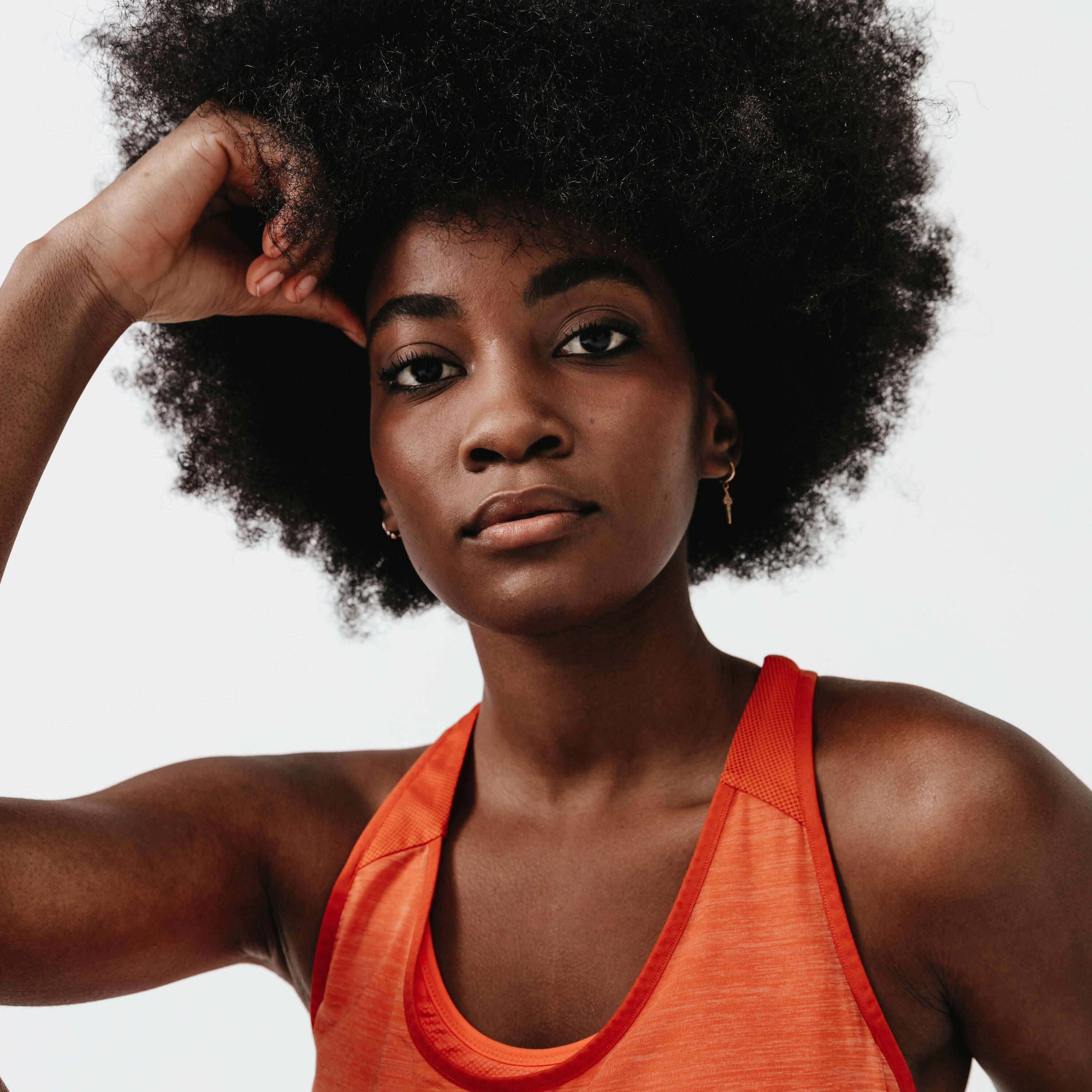Women's lightweight running tank top Light - orange/red 4/12