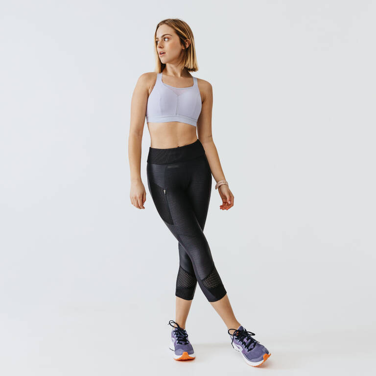 Women's Breathable Short Running Leggings Dry+ Feel – Black