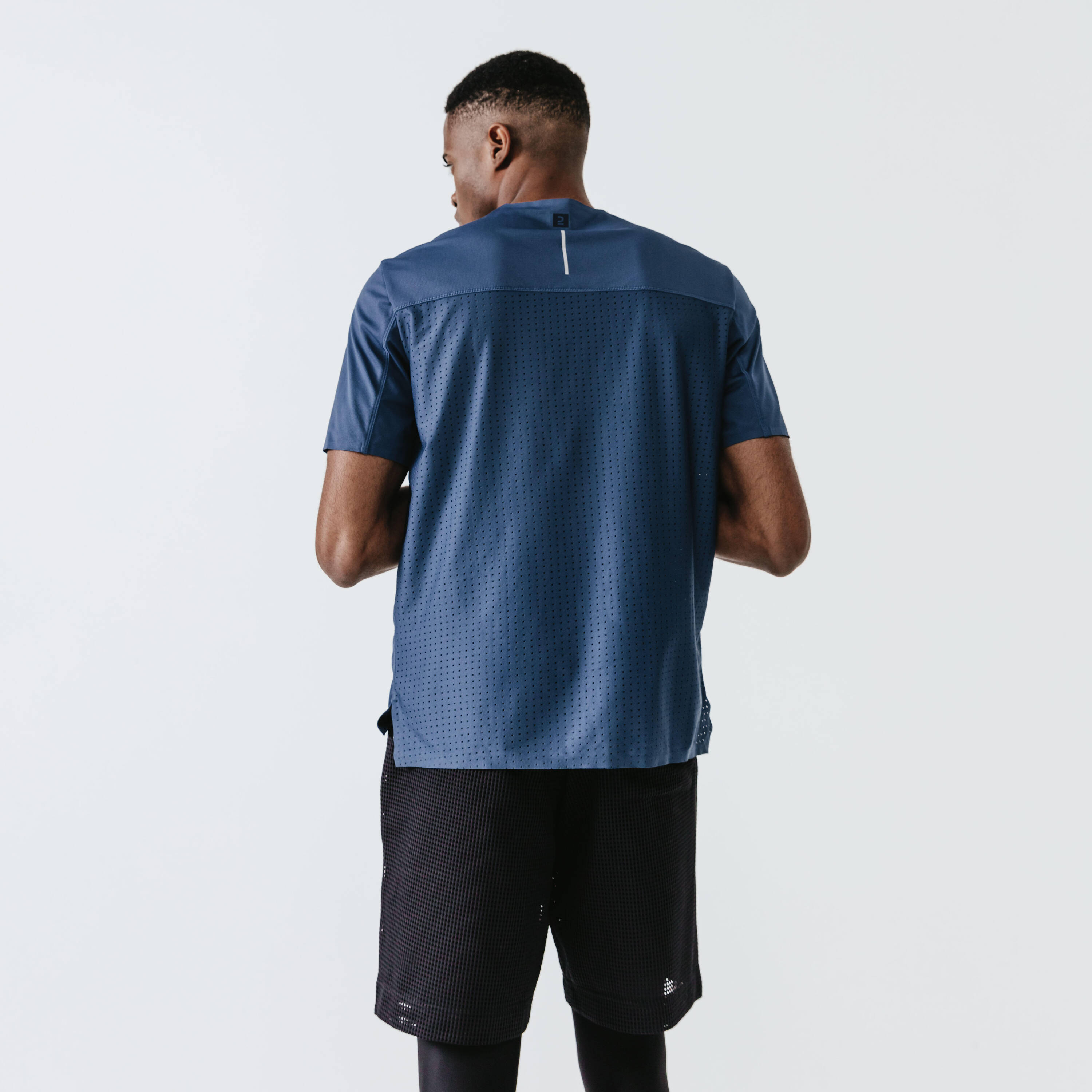 Men's Running Breathable and Ventilated T-Shirt Dry+ Breath - slate blue -  3