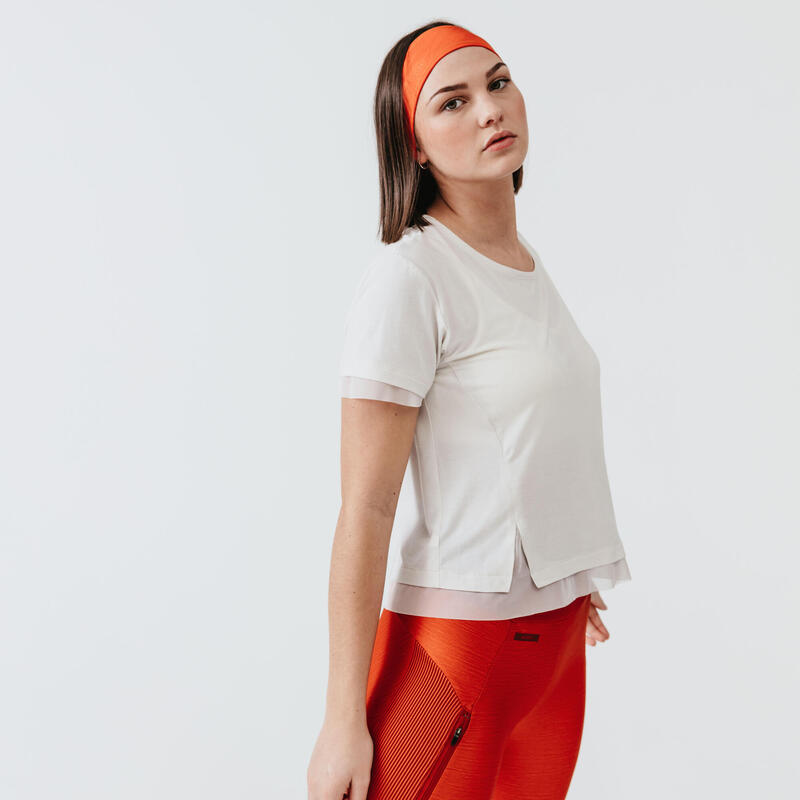 Men Women's KIPRUN running headband - spicey orange