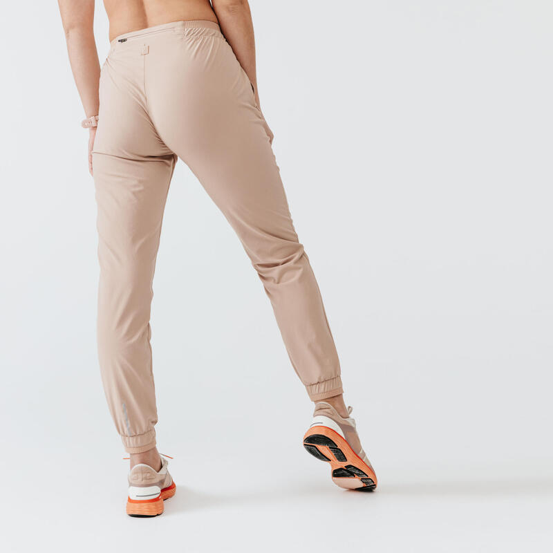 Laufhose lang atmungsaktiv Dry Damen beige