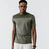 Men's Running Breathable and Ventilated T-Shirt Dry+ Breath - grey khaki