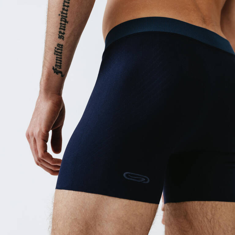 KALENJI MEN'S SEAMLESS RUNNING BOXERS - BLUE