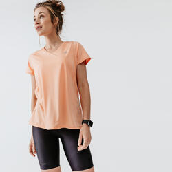 RUN DRY WOMEN'S T-SHIRT - PASTEL ORANGE