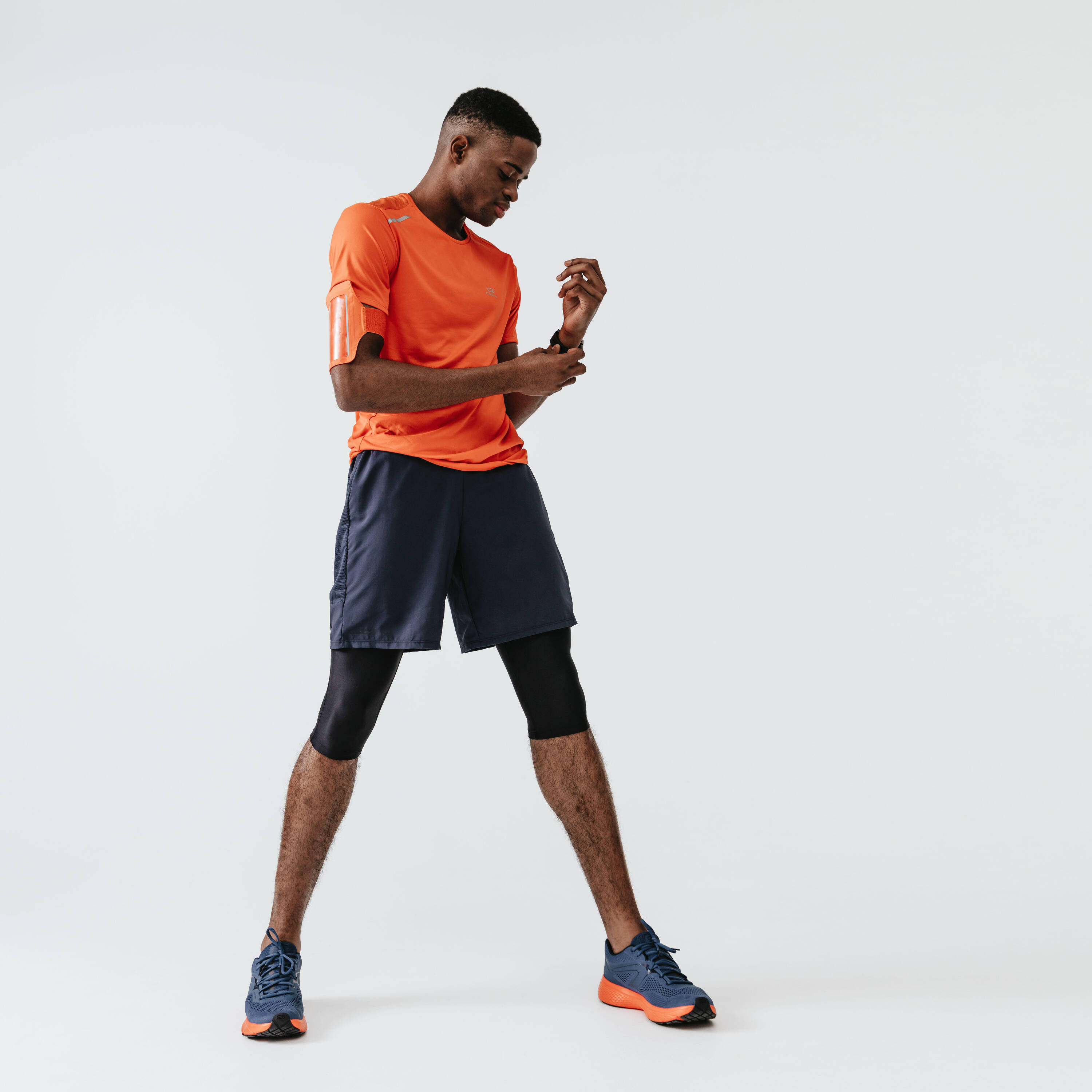 Men's Running Tights ¾ Dry - Black -  3