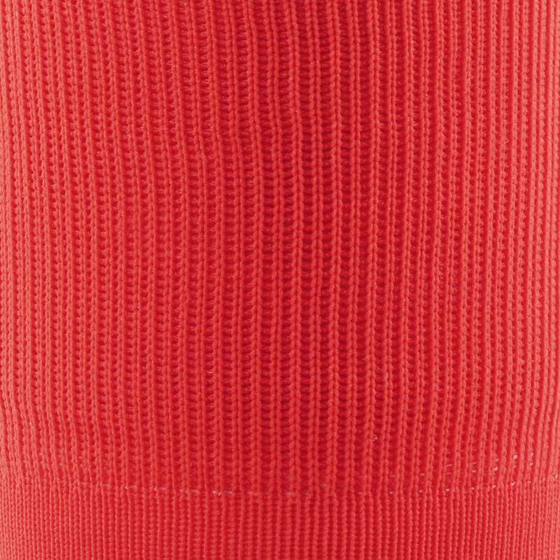 Chaussettes hautes de football adulte F500 rouges