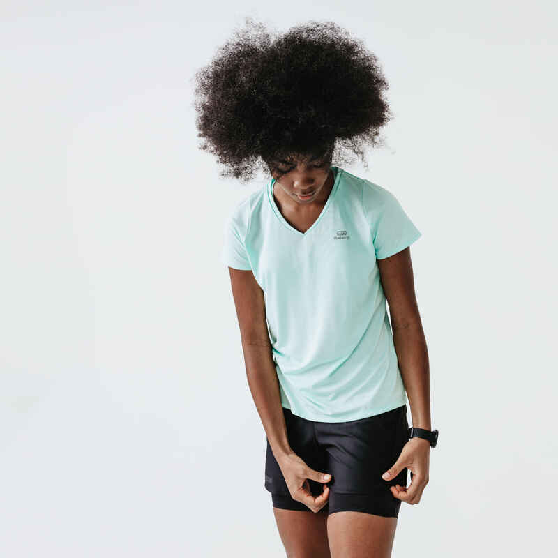 Mallas Cortas (short) Running Dry Mujer Negro - Decathlon