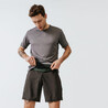 Men Running Breathable Slim fit T-Shirt Dry+ - Granite Grey