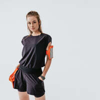 Șort + Colanți Jogging Run Dry+ Negru Damă Mers Sportiv, Mers Nordic - Șort + Colanți Run Dry+ Damă KALENJI - Imbracaminte femei