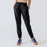 Light, Quick dry, 3 Zip Pockets, Jog Fit-Women Running Trackpant Black