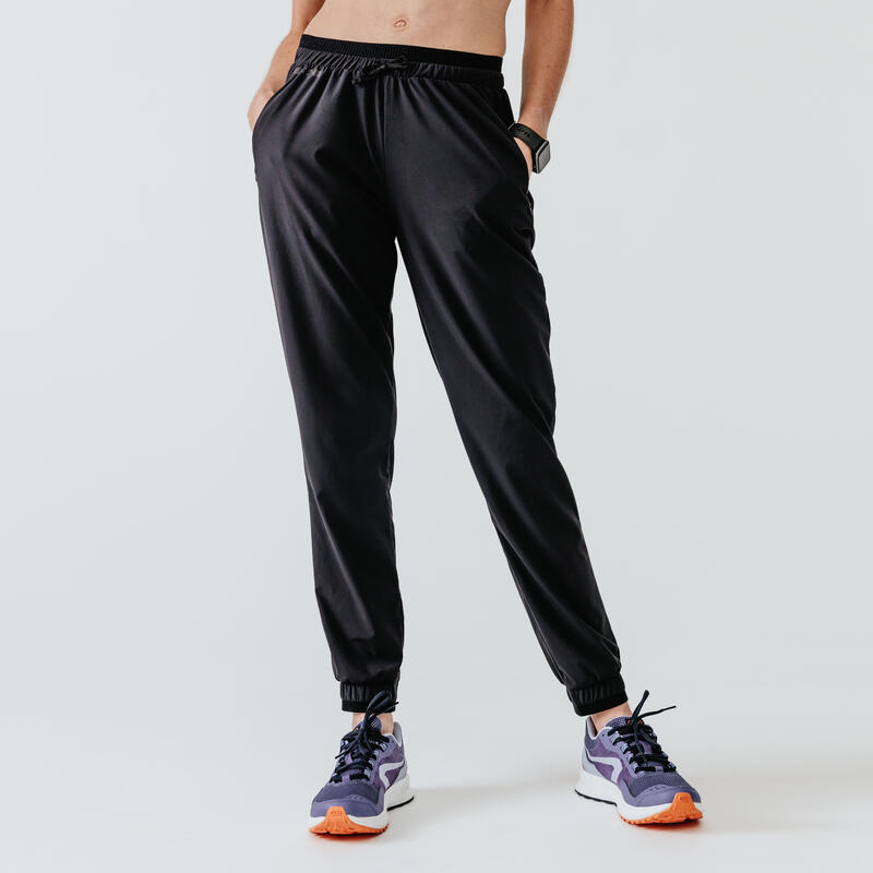 Pantalón Transpirable Running Mujer Running Dry Negro
