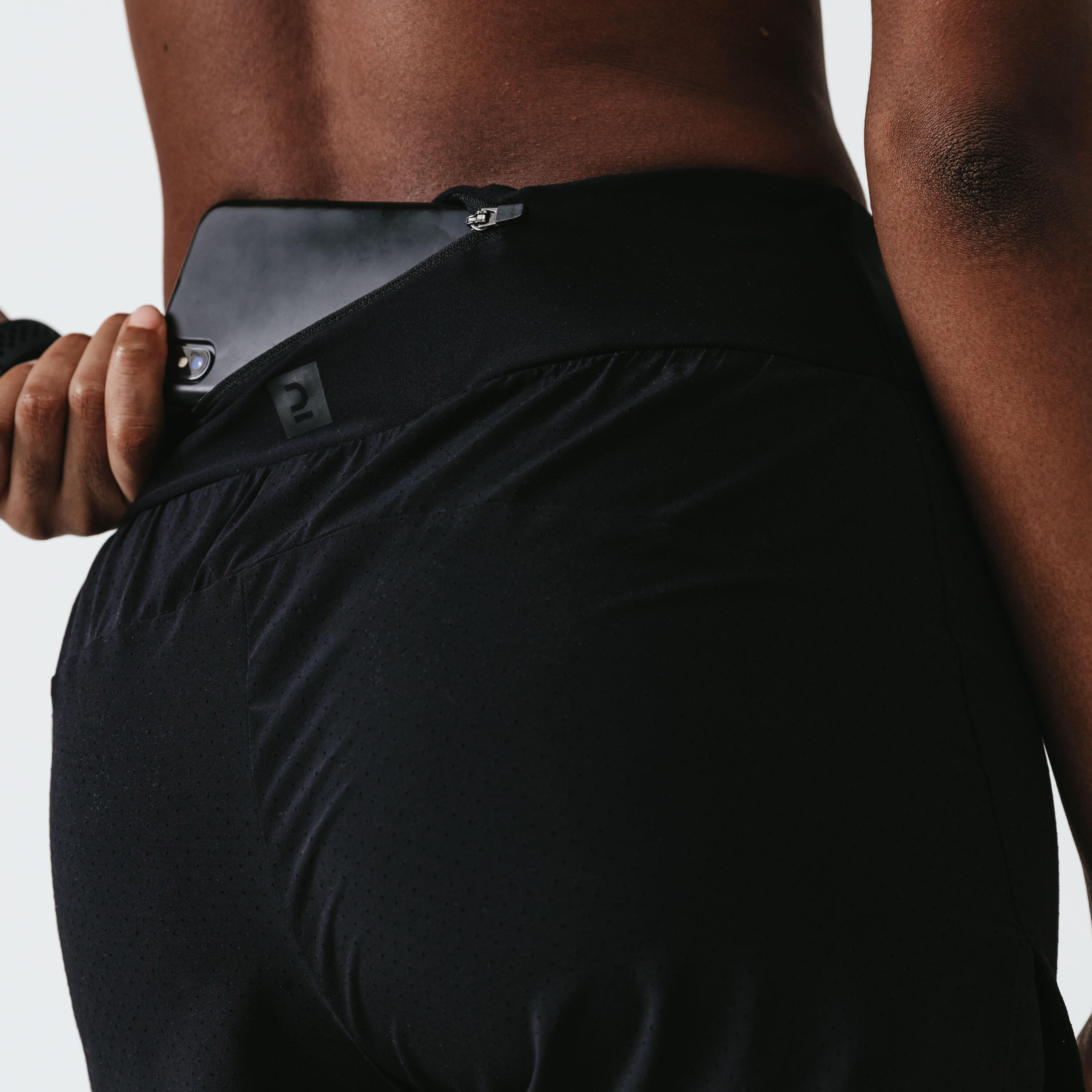 Women's Running Shorts with Built-In Tights Dry+ - black 7/10