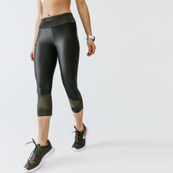 Mallas Cortas Running Run Dry+ Feel Mujer Caqui