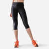 Legging court running Femme - KIPRUN Run 100 noir