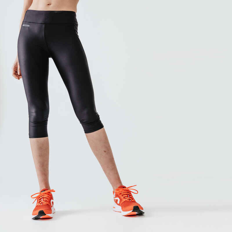 EUC Nike Dri-Fit Tight Leggings Women Black Cropped Drawstring