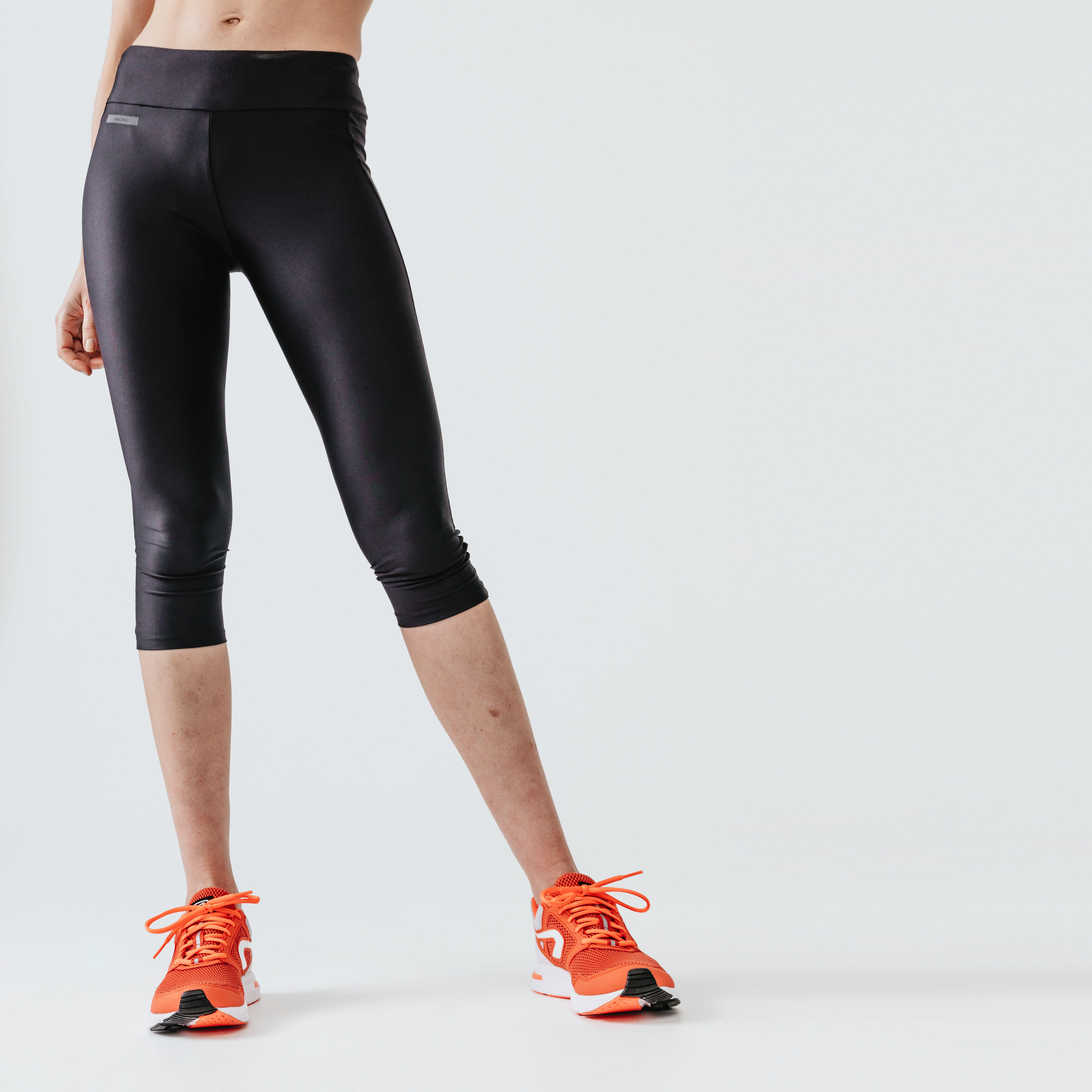 Women's Cropped Running Tights - Black