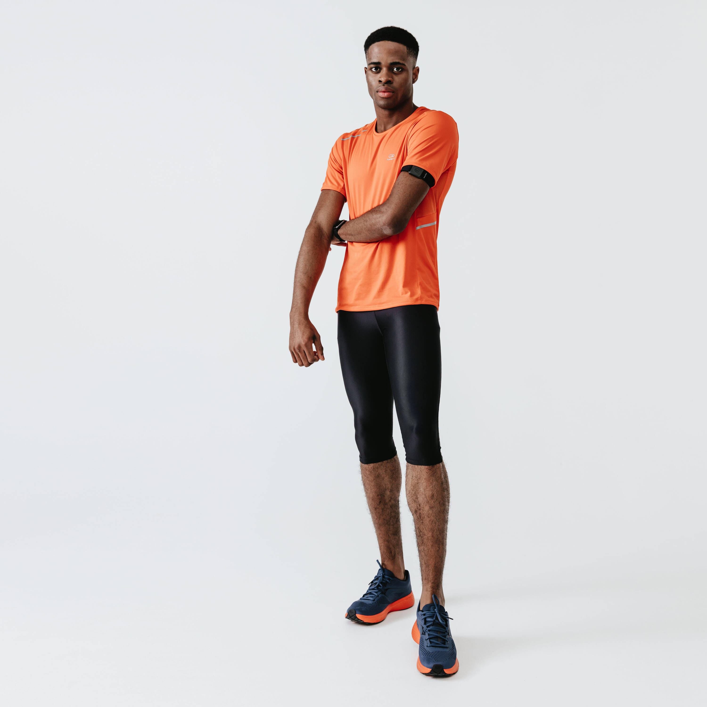 Men's Running Tights ¾ Dry - Black -  2