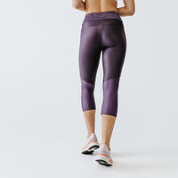 Women's breathable short running leggings Dry+ Feel - purple