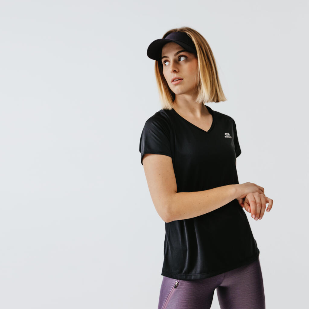 Legging long running respirant femme - Dry+ Feel violet