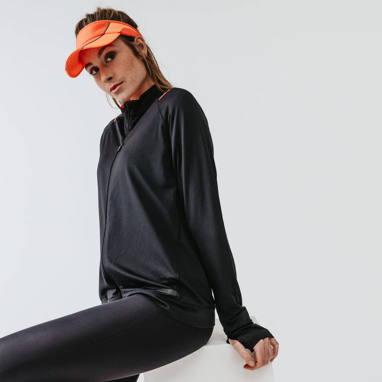 Women long running leggings Dry - black