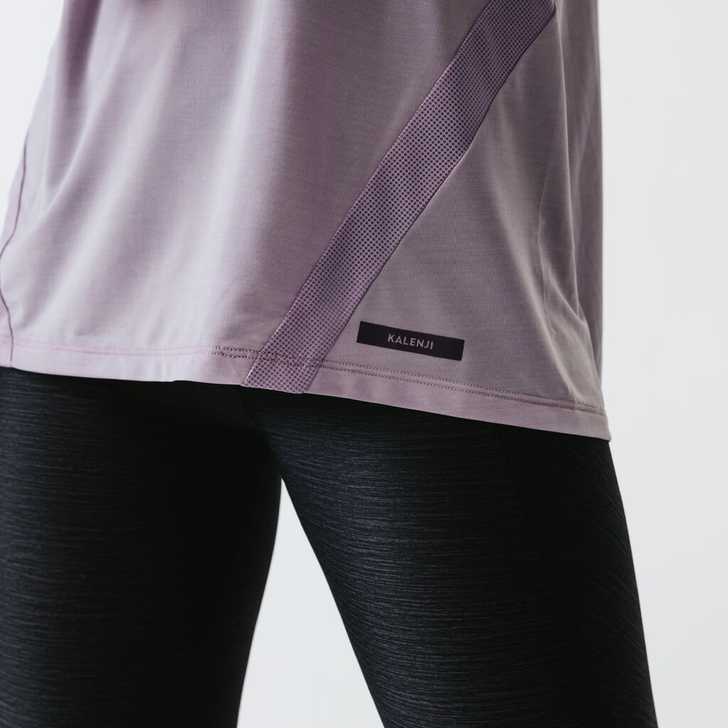 Legging court running respirant femme - Dry+ Feel noir